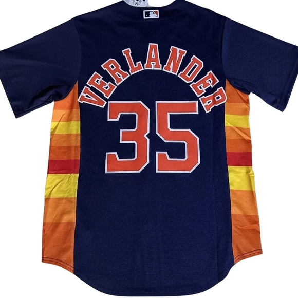 Nike Houston Astros Justin Verlander #35 Jersey T770-HUNU-HU7-V35 (Blue/Orange)